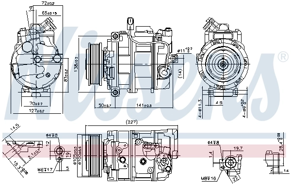 Compressor, air conditioning ** FIRST FIT ** 890173