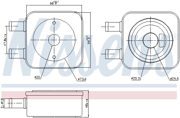 Oil Cooler, automatic transmission ** FIRST FIT ** 91107