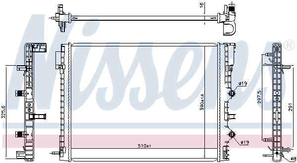 NISSENS 606217 Low Temperature Cooler, charge air cooler