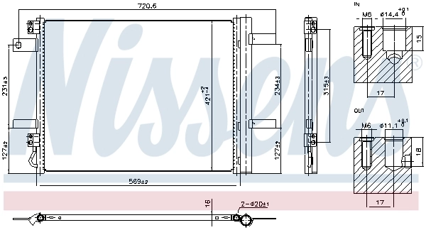NISSENS 941322 Condenser, air conditioning