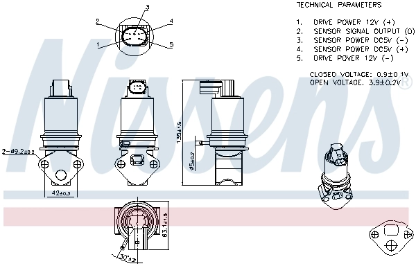 NISSENS 98370 EGR Valve