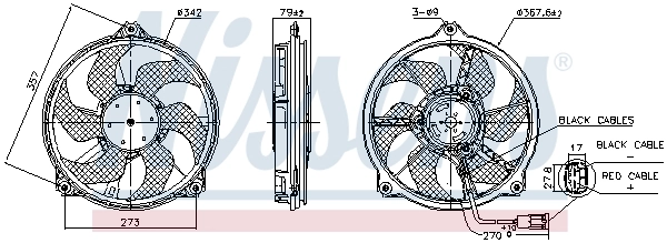 Fan, engine cooling 850073