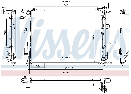 NISSENS 675045 Radiator, engine cooling
