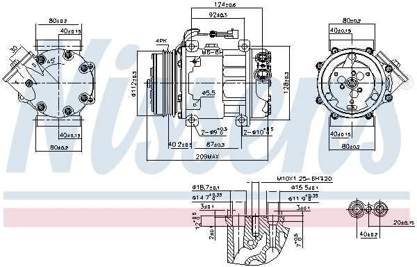 Compressor, air conditioning ** FIRST FIT ** 89347