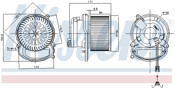 NISSENS 87504 Interior Blower