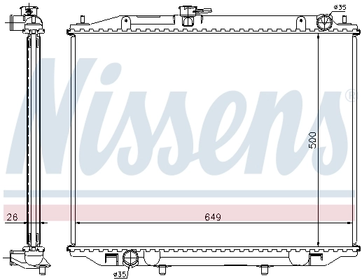 Radiator, engine cooling ** FIRST FIT ** 68708A