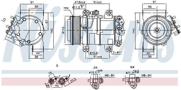 NISSENS 890874 Compressor, air conditioning