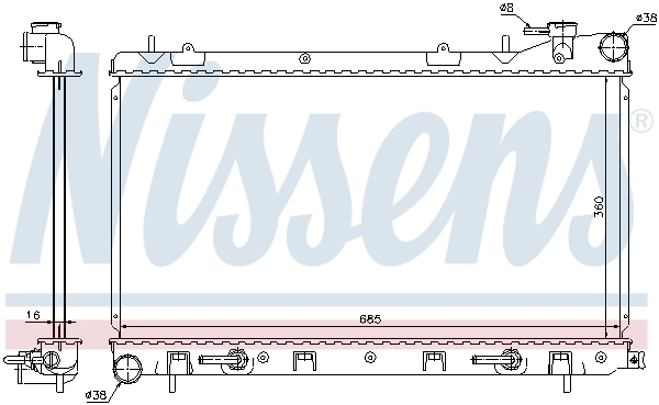 NISSENS 67715 Radiator, engine cooling