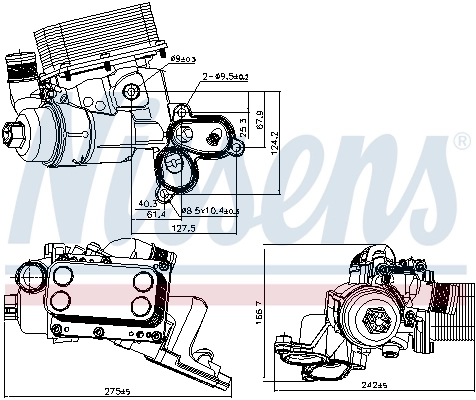 Oil Cooler, engine oil ** FIRST FIT ** 90924