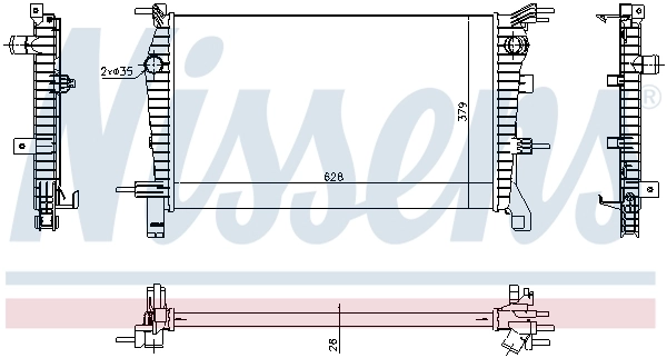 NISSENS 637632 Radiator, engine cooling