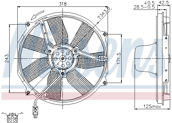 NISSENS 85151 Fan, engine cooling