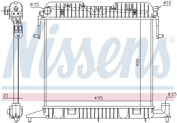 NISSENS 63043 Radiator, engine cooling
