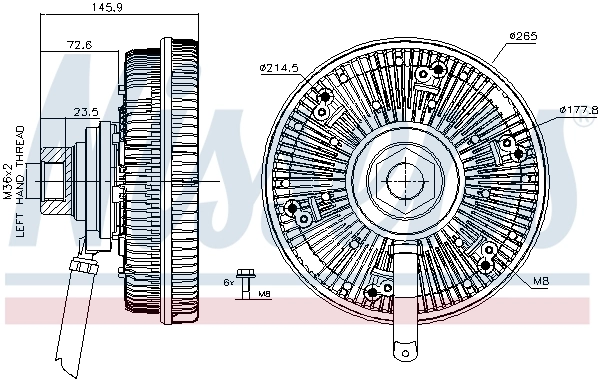 Clutch, radiator fan 86267