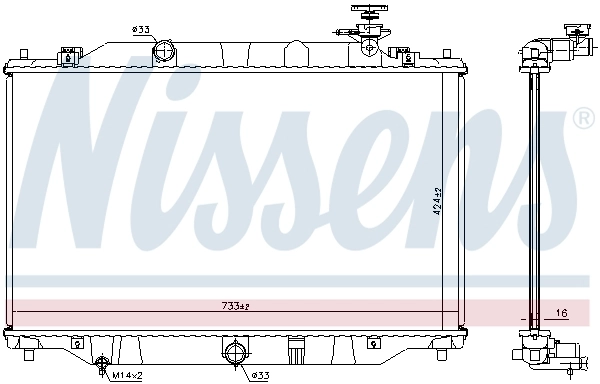 NISSENS 68534 Radiator, engine cooling