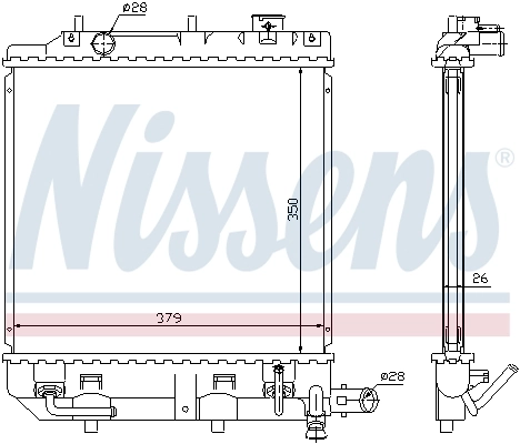 Radiator, engine cooling 62459