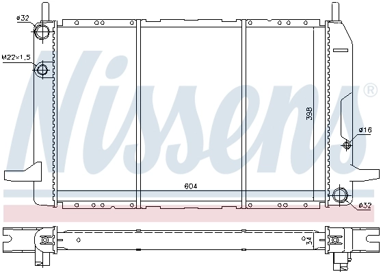 NISSENS 62213 Radiator, engine cooling