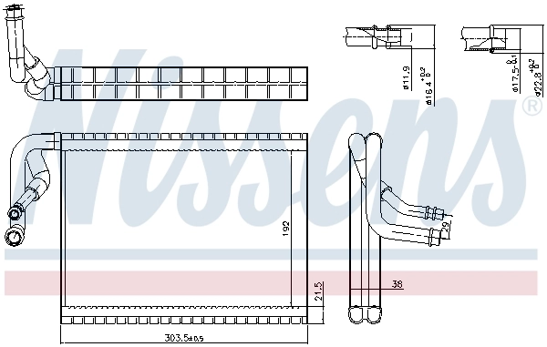 Evaporator, AC 92370