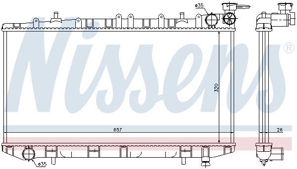 NISSENS 62963 Radiator, engine cooling