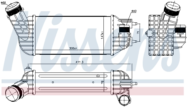 NISSENS 96573 Charge Air Cooler