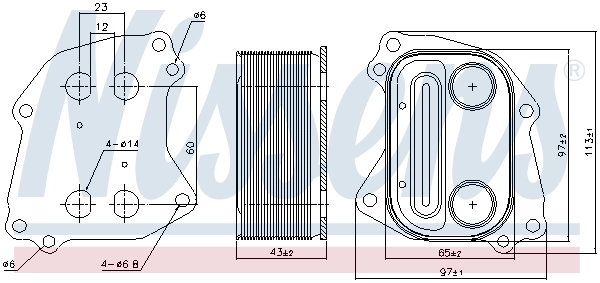 Oil Cooler, engine oil 90963