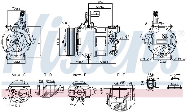 Compressor, air conditioning ** FIRST FIT ** 891034