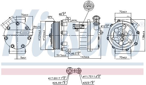 Compressor, air conditioning ** FIRST FIT ** 890063
