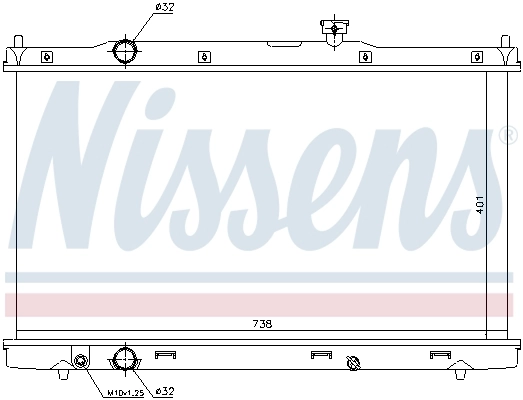 NISSENS 681376 Radiator, engine cooling