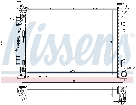 NISSENS 675055 Radiator, engine cooling