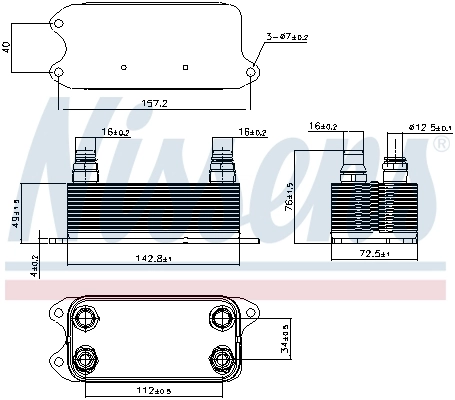 Oil Cooler, automatic transmission 90909