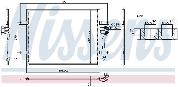 NISSENS 941323 Condenser, air conditioning