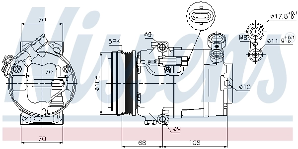 Compressor, air conditioning ** FIRST FIT ** 89050