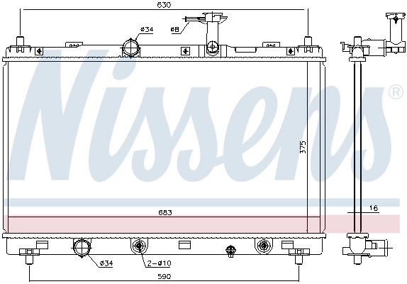 NISSENS 606147 Radiator, engine cooling