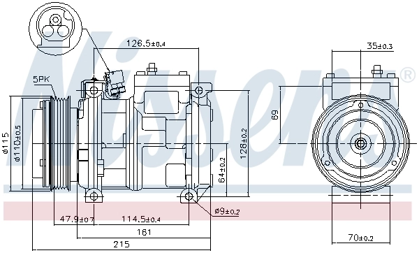 Compressor, air conditioning ** FIRST FIT ** 89093