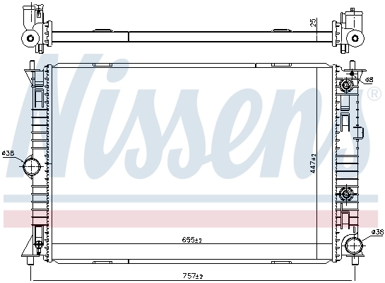 NISSENS 68541 Radiator, engine cooling