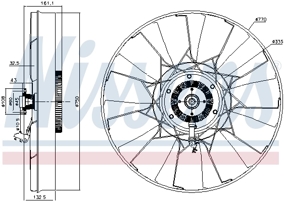 NISSENS 86257 Clutch, radiator fan