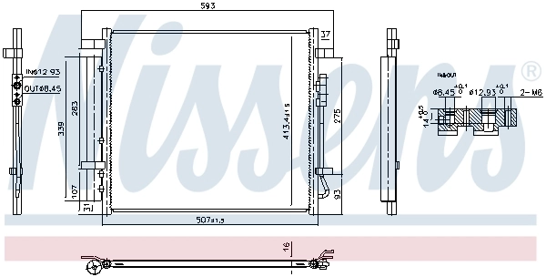 NISSENS 941016 Condenser, air conditioning