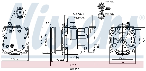 Compressor, air conditioning ** FIRST FIT ** 89187