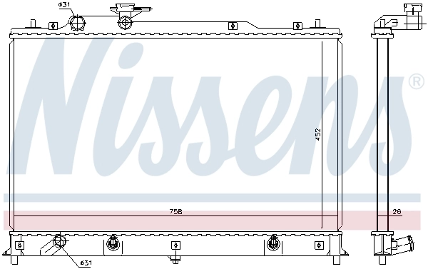NISSENS 68524 Radiator, engine cooling