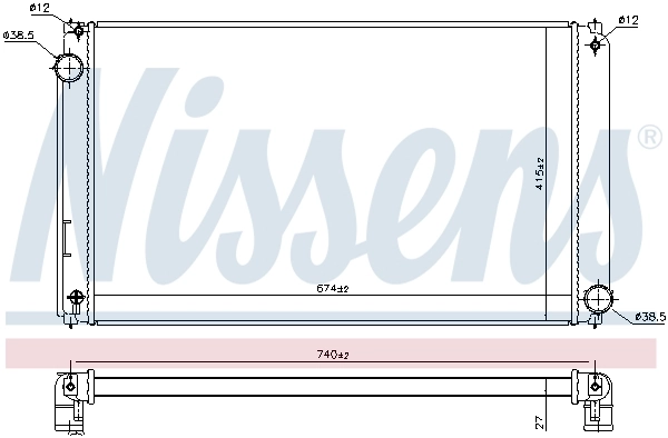 NISSENS 606635 Radiator, engine cooling