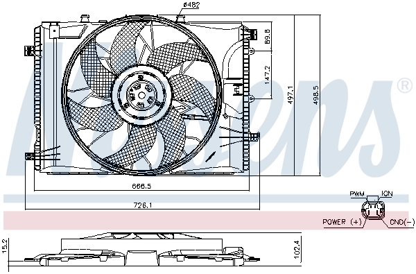 Fan, engine cooling 85740
