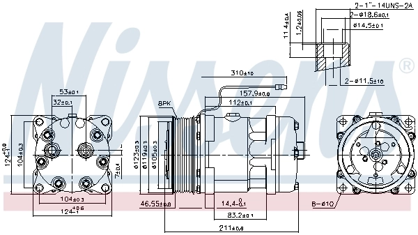 NISSENS 89857 Compressor, air conditioning