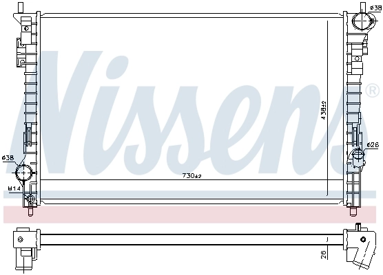 NISSENS 606559 Radiator, engine cooling