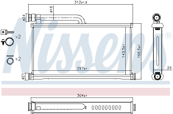 Heat Exchanger, interior heating 70233