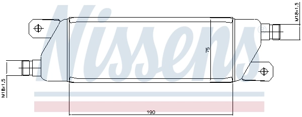 NISSENS 90568 Oil Cooler, engine oil