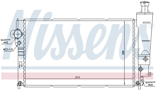 NISSENS 63545 Radiator, engine cooling