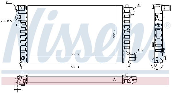 NISSENS 63523 Radiator, engine cooling