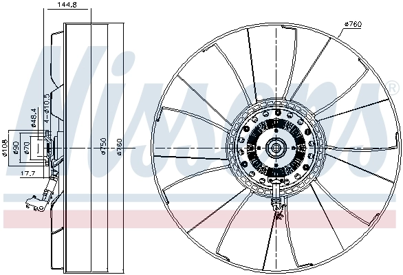 NISSENS 86232 Clutch, radiator fan