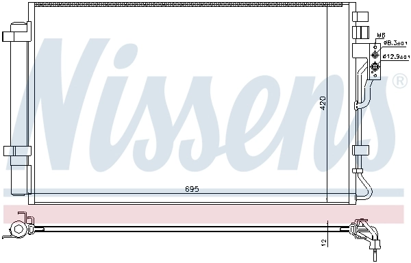 NISSENS 940595 Condenser, air conditioning