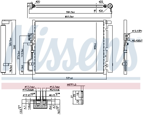Condenser, air conditioning ** FIRST FIT ** 941072