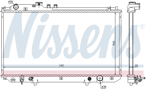 NISSENS 64658 Radiator, engine cooling